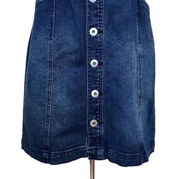 Style & Co NWT Medium Wash Mini Jean Skirt Women 4 - Picture 4 of 16